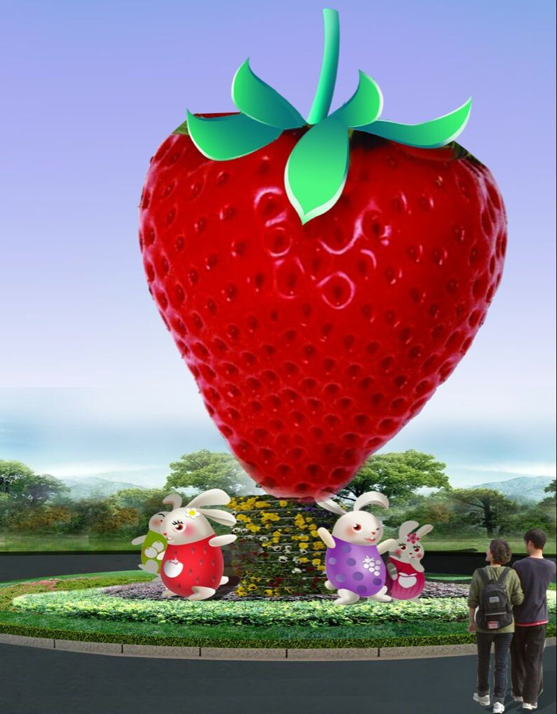 安徽雕塑制作农业草莓雕塑