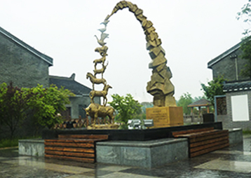 《消失的影子》江苏畜牧科技园动物积木雕塑